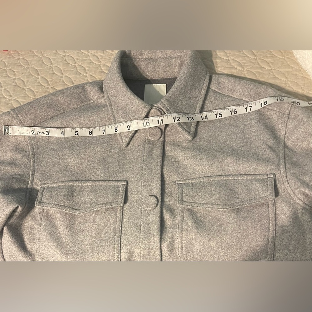 H&M Charcoal Gray Shirt Jacket🤍🌷🤍 - Picture 8 of 15